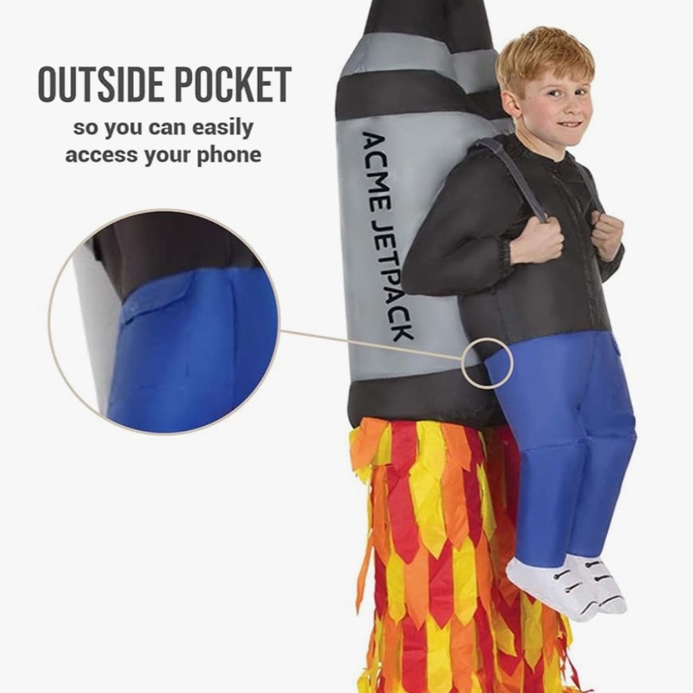 Morph Jet Pack Inflatable Costume Kids, Kids Inflatable Costumes, Boys Halloween